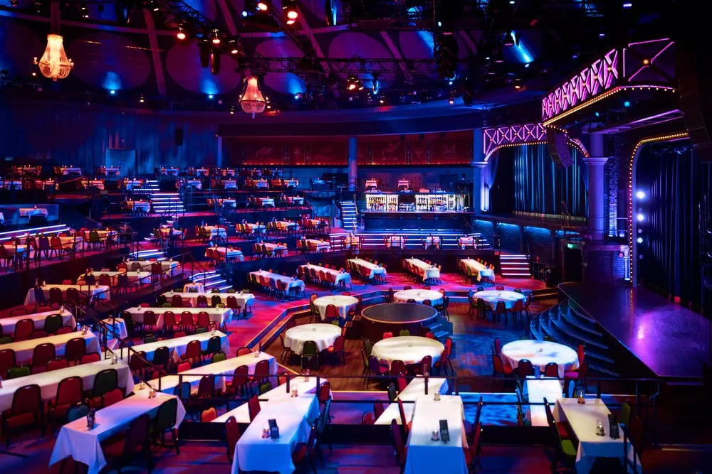 The circus hall set up for the award show